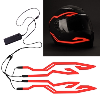 4 piezas casco de motocicleta frío Led luz casco Led tira de luz Kit de accesorios de barra decoración de luz (1)