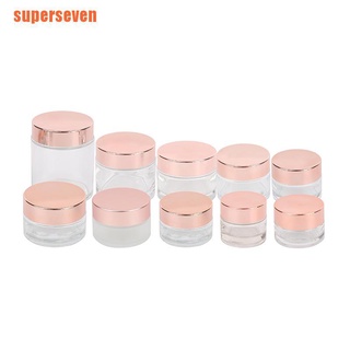 [supers] 5-100 g vacío transparente de vidrio crema tarro cosmético contenedor botella de vidrio crema