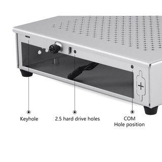 Aluminio QX03 Mini ITX Caso De Ordenador Chasis HTPC Host USB Gaming Gabinete De Escritorio Para Placa Base
