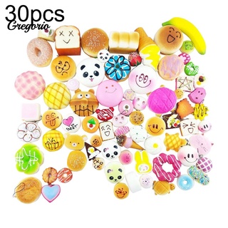 30Pcs Cute Animal Bread Soft Squishy Slow Rising Stress Reliver Kids Squeeze Toy