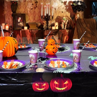 Juego De platos De Papel desechables Para Mesa/decoración De fiesta De Halloween
