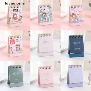 [Loveoionia] Hand Drawing 2022 Desktop Paper Calendar dual Daily Scheduler Table Planner DFGF