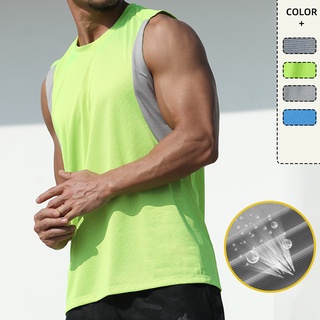 Los hombres chaleco deportes running fitness entrenamiento suelto de secado rápido sin mangas más el tamaño de tank tops