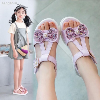 Sandalias de niñas 2021 nueva moda coreana verano niños s suave suela niños s princesa bebé sandalias zapatos de playa