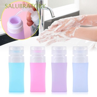 SALUBRATORY Shower Gel Silicone Bottle Refillable Squeeze Container Empty Bottles Portable Travel accessories Hand Washing Shampoo Sub-bottling Tube/Multicolor