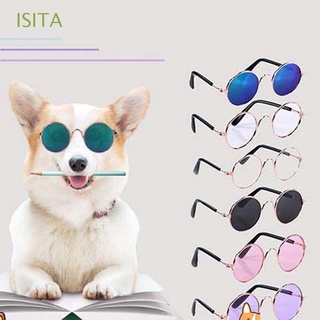ISITA Divertidas Gafas De Sol Para Mascotas/Lentes De Moda Para Perros Pequeños/Gatos Redondos/Accesorios De Gato Encantador Vintage Para Fotos