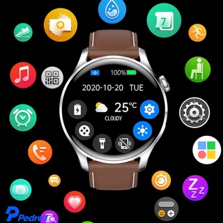 Pick me!! 2021 smart watch watch3 1.35 390*390 HD big screen Alipay payment Bluetooth-compatible call music heart rate blood pressure blood oxygen sports watch men's watch Pedro