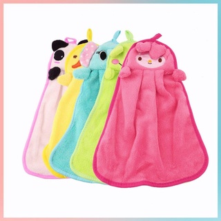 Mc toalla de felpa suave para colgar animales de dibujos animados/toalla de mano para niños