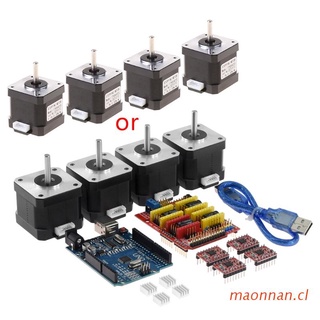 maonn 4-lead Nema17 Stepper Motor 42 motor + CNC shield v3 Engraving Machine 3D Printer+ 4pcs A4988 Driver Expansion Board