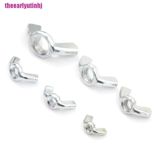 [theearly] 10Pcs M3/4/5/6/8/10 Galvanized Hand Tighten Nut Butterfly Nut Ingot Wing Nuts (1)
