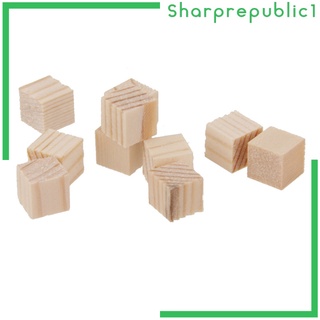 [shpre1] Paquete De 50 Cubos De madera Natural Para manualidades De 1 mm