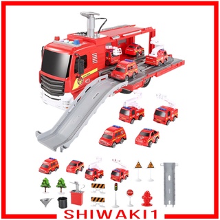 [SHIWAKI1] Camión de bomberos de juguete de coche conjunto de vehículos de bomberos modelo de coche para herramientas educativas