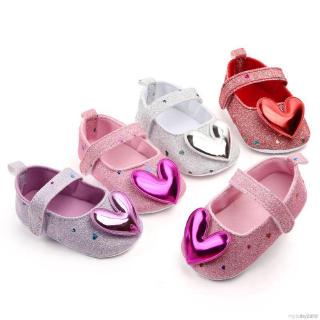 Walkers My Baby Zapatos Antideslizantes Para Caminar Con Lentejuelas Diseño De Corazón Suave Soled Primeros Pasos (2)