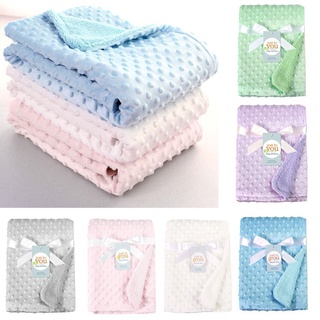 [STS] Newborn Baby Solid Blanket & Swaddling Thermal Soft Fleece Blanket Bedding Quilt