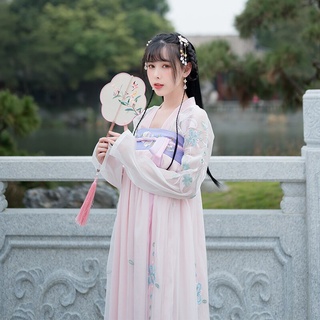 2021 verano Hanfu hadas Cosplay disfraz tradicional para las mujeres Vintage Tang traje de estilo antiguo ropa de Emboridery (4)