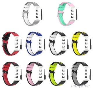INM Silicone Replacement Double Color Wrist Bracelet Strap Watch Band For -Huawei Watch Fit 1.64" Vivid AMOLED Display