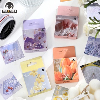 4 Design Flowers Are Still Surplus Series Self-Adhesive Sticker Pack Memo Notepad Diary Creative Self-Adhesive Notepad