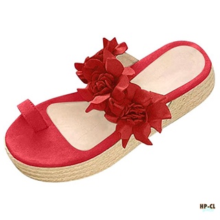 Women Casual Flower Platform Sandals Slip-on Daily Beach Travel Sandals Slippers (3)