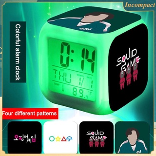 New Squid Game Surrounding Colorful Color Change Student Alarm Clock Desktop Creativity. incompact