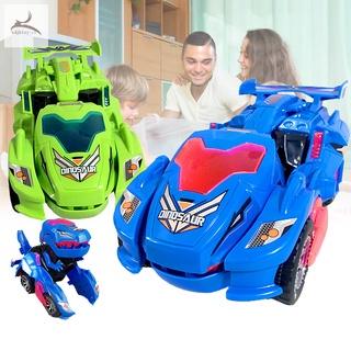 Deformed Dinosaur Chariot Toy Automatic Universal Light Music Robot Children's Toy for Boys and Girls