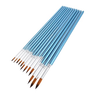 BLANK 12X Nylon Hair Brush Hook Line Pen Watercolor Acrylic Painting Drawing Art Tool (7)