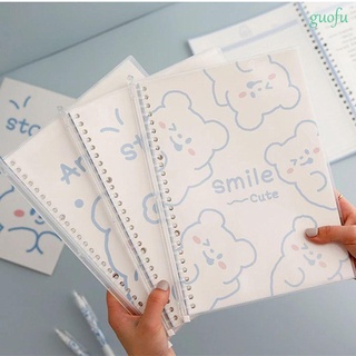 Guofu cuaderno De dibujos animados De conejo B5 Resistente De Pvc con dibujo De oso Para diario/cuaderno 30 Página