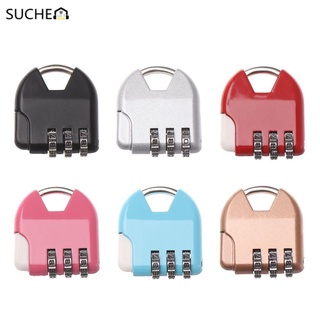 SUCHENN 1pcs HOT Password Lock Mini Security Tool Padlock Diary Protector Travel Suitcase Outdoor Gym Luggage Metal 3 Digit Dial/Multicolor