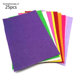 hom 25 Assorted Colors Felt Fabric Sheets Patchwork Sewing DIY Craft Jewely Making