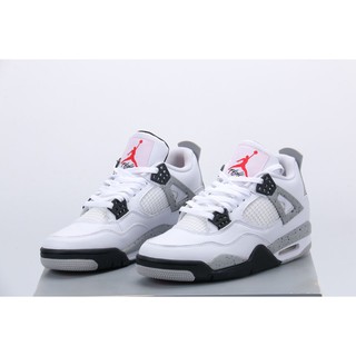 [Fast Delivery] Air Jordan 4 Retro White Cement JL AJ4 Joe 4 Sports Culture Basketball Shoes 840606Nike Basketball Sneakers (3)