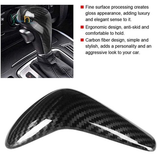 Coche ABS Interior de fibra de carbono palanca de cambios de la cabeza del marco de la cubierta de la cubierta de protección de la etiqueta engomada para Audi-A6 A7 2015-2018