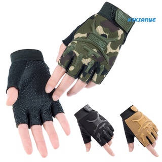 [kikianye] 1 par de guantes de medio dedo para niños al aire libre, antideslizantes, transpirables