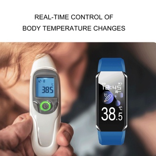 ce t3 pulsera inteligente multifuncional termómetro medidor de silicona ip67 impermeable fitness pulsera banda para el hogar