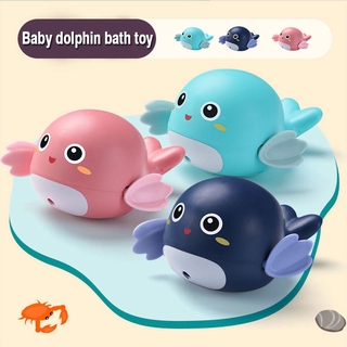 nuevos niños divertidos juguetes de baño niño de dibujos animados delfín y la tortuga natación material de protección ambiental reloj de cuerda drive juguetes de niños
