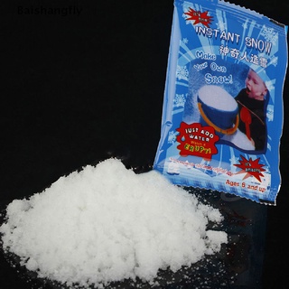 [bsf] 1/5 paquete de polvos de nieve instantáneos artificiales, esponjosos, copos de nieve congelados, fiesta, prop [baishangfly] (6)