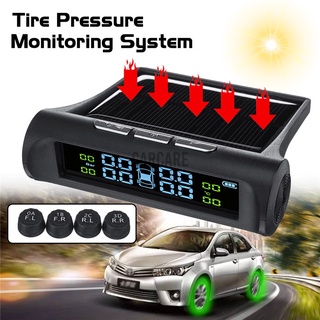 sistema de monitoreo de presión solar inalámbrico tpms lcd de neumáticos de coche + 4 sensores externos