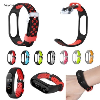 bay For Xiao mi Mi Band 3/4/5 strap Sport Silicone Watch Band Wrist Bracelet Strap