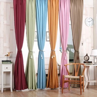 [aleación]cortinas oscuras de fibra de poliéster de color sólido para sala de estar/dormitorio (3)