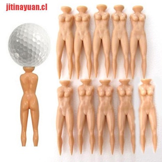 【jitinayuan】10Pcs/lot Plastic Novelty Naked Nude Lady Golf Tee 76mm Traini