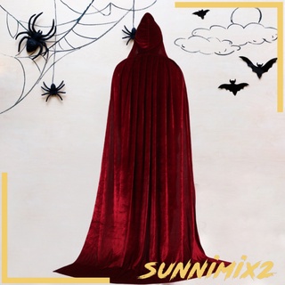 [SUNNIMIX2] Steampunk Cosplay con capucha capa Medieval vampiro disfraz para Unisex adulto Halloween capa