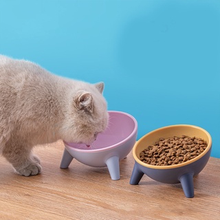 st levantado inclinado cuenco elevado mascotas gatos perros alimentos agua plato prevención de flujo dispensador de alimentación contenedor