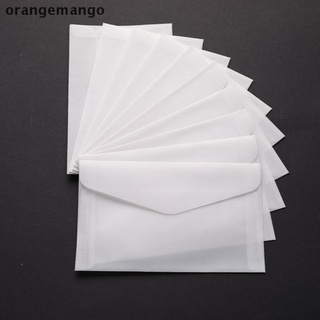 orangemango 10 unids/lote semitransparente sobres de papel para bricolaje postal tarjeta de almacenamiento de regalo cl