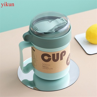 THERMOS Yikun 500ml portátil de alimentos con aislamiento térmico recipiente de desayuno taza a prueba de fugas sopa de leche termo botella vasos con cuchara (4)