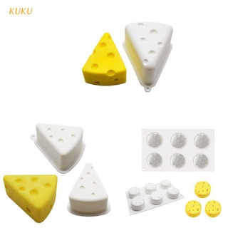 [KUKU] Molde de silicona de queso 3D para hornear Mousse molde para hacer jabón helado Jello postre moldes