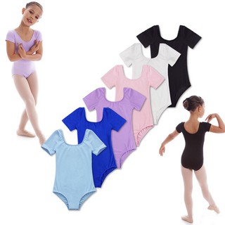 niños niño niñas manga corta gimnasia ballet danza leotardo ropa de baile (1)
