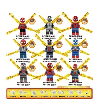KefengKF6090Héroe de la expedición Spider-Man con electrochapado militar ensamblado bloques de construcción juguetes educativos para niños