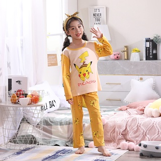 Dormir Camisa Pijamas Para Adolescentes Niños Grandes Pijama De Poliéster De Dibujos Animados Pikachu Impresión (7)