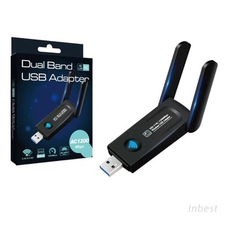 INB Inalámbrico USB WiFi 5 Adaptador 3.0 Tarjeta De Red 1200Mbps Doble Banda 2.4G/5.8Ghz