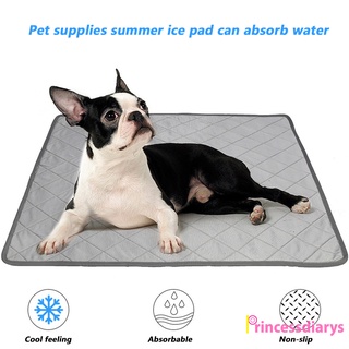 (PrincessDiarys) Almohadilla de hielo duradera para mascotas, verano, gato, perro, cama antideslizante, enfriamiento transpirable