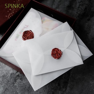 SPINKA Gift Packing Sulfuric Acid Paper Envelopes Wedding Semi-transparent Paper Envelopes Postcard White For Card Stationary Invitation Vintage For DIY