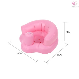 Silla inflable Para bebé Portátil Para niños asiento entrenamiento De seguridad Sofá Para jugar Piso De baño playa Piscinaside PVC Rosa (5)